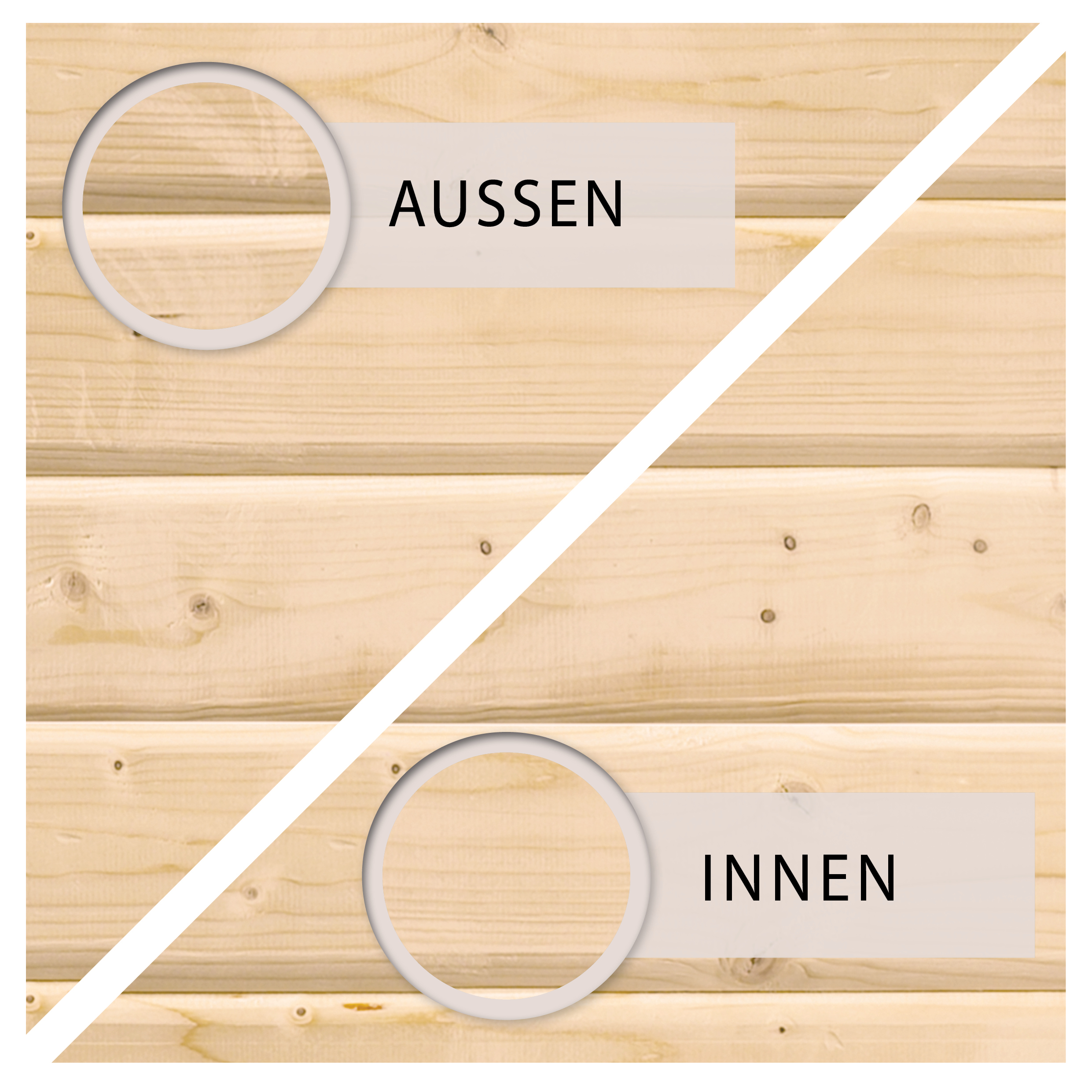 Farbausführung der Karibu Längliches feststehendes Fenster, quer 38 mm